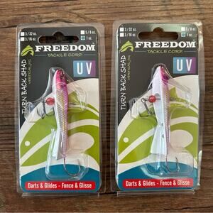 Freedom Tackle 1oz Turnback Shad Vertical Jigs in Purple/Violet